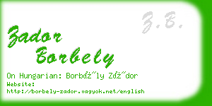 zador borbely business card